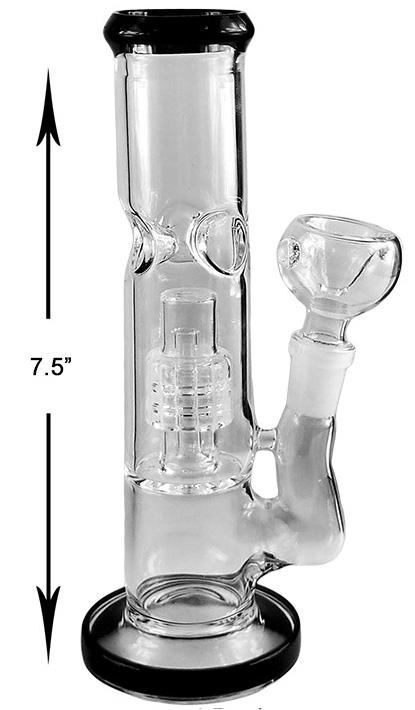 7.5 Inch Black Straight Shooter Dab Rig