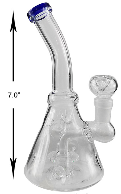 7 Inch Blue Percolator Water Pipe