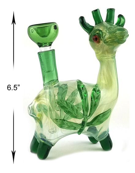 6.5 Inch Green Lama Water Pipe