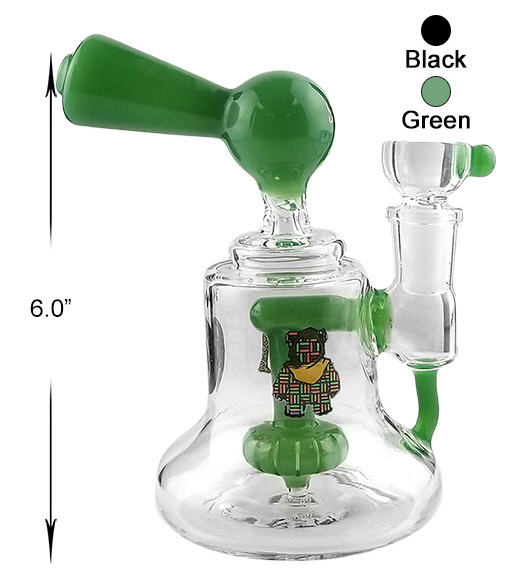 6 Inch Green Perc Water Pipe