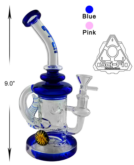 9 Inch Pink Blue Ocean Sci fi Dab Rig